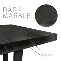 Zimbabwe - Ripiano per tavolo da pranzo 160x90x5 cm / Marmo scuro