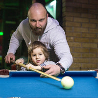 Tavolo da biliardo pieghevole da 122 cm con set di accessori bambini e adulti, Tavolo da gioco portatile con 2 stecche Blu-Stanza dei giochi