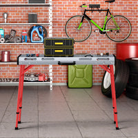 Tavolo da saldatura 107x53cm con altezza regolabile, Tavolo da lavoro a carico 450 kg portatile e pieghevole Argento-Tavoli da lavoro