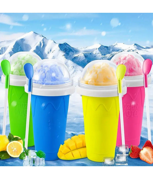 Tazza 300 Ml Da Spremere Gelatiera Surgelata In Silicone Granite Frullati Frappè         