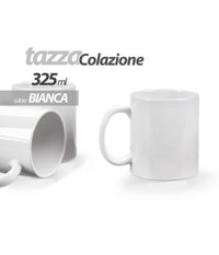 Tazza Bianca Mug 325ml Latte Caffè Cappuccino Tazzone Colazione Classico 613166         