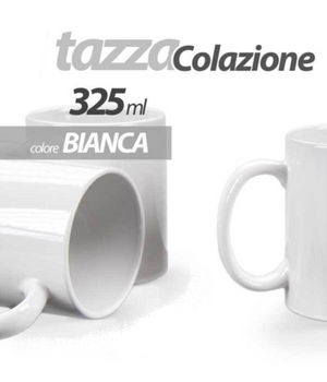 Tazza Bianca Mug 325ml Latte Caffè Cappuccino Tazzone Colazione Classico 613166         