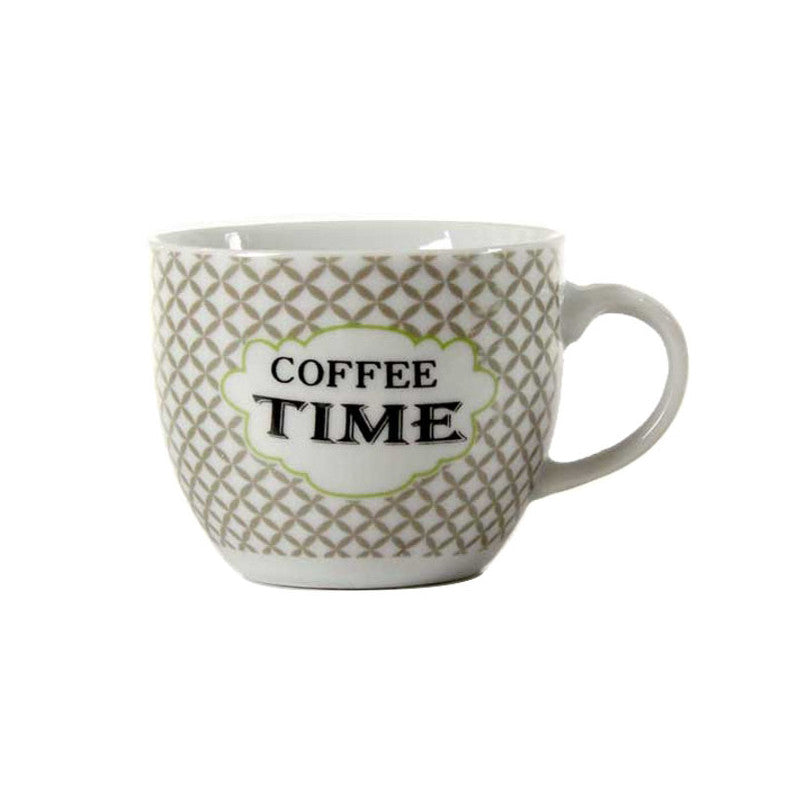 Tazza Caffe Ceramica Coffee Time Pz 6 Bellintavola