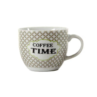 Tazza Caffe Ceramica Coffee Time Pz 6 Bellintavola