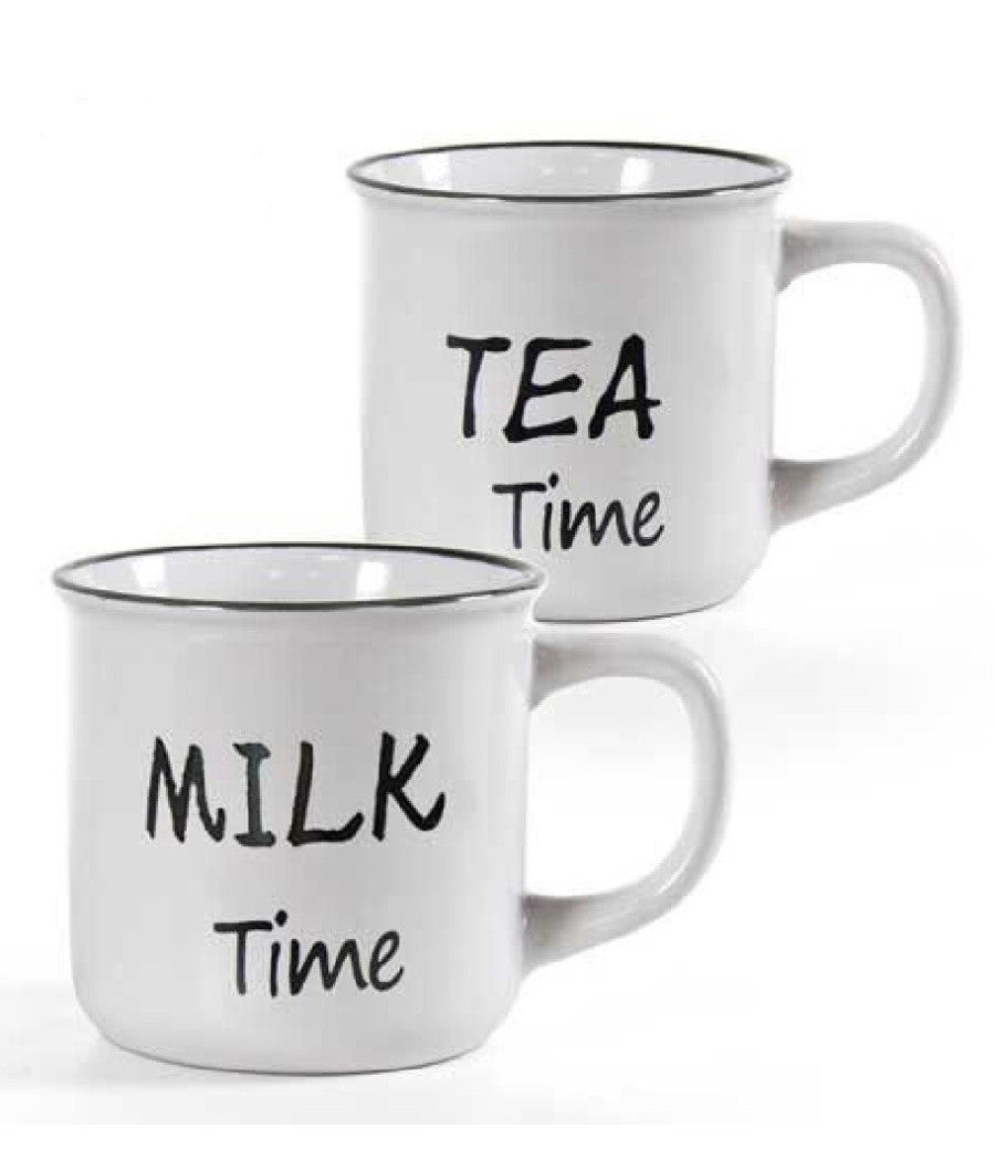 Tazza Caffe' Colazione Cucina Decorata 3 Decori Assortiti 480ml 9,9x7,5cm 783999         