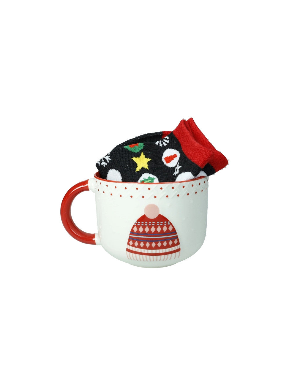 TAZZA COLAZIONE CAPPELLO NEW BONE CHINA   C/CALZINI COTONE