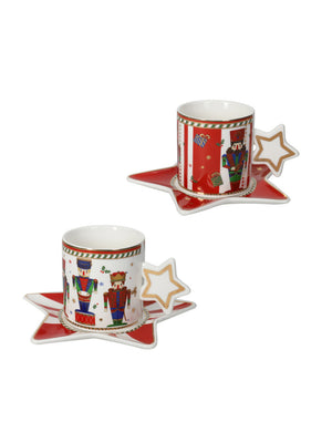 TAZZA LO SCHIACCIANOCI SET 2 PZ NEW BONE   CHINA