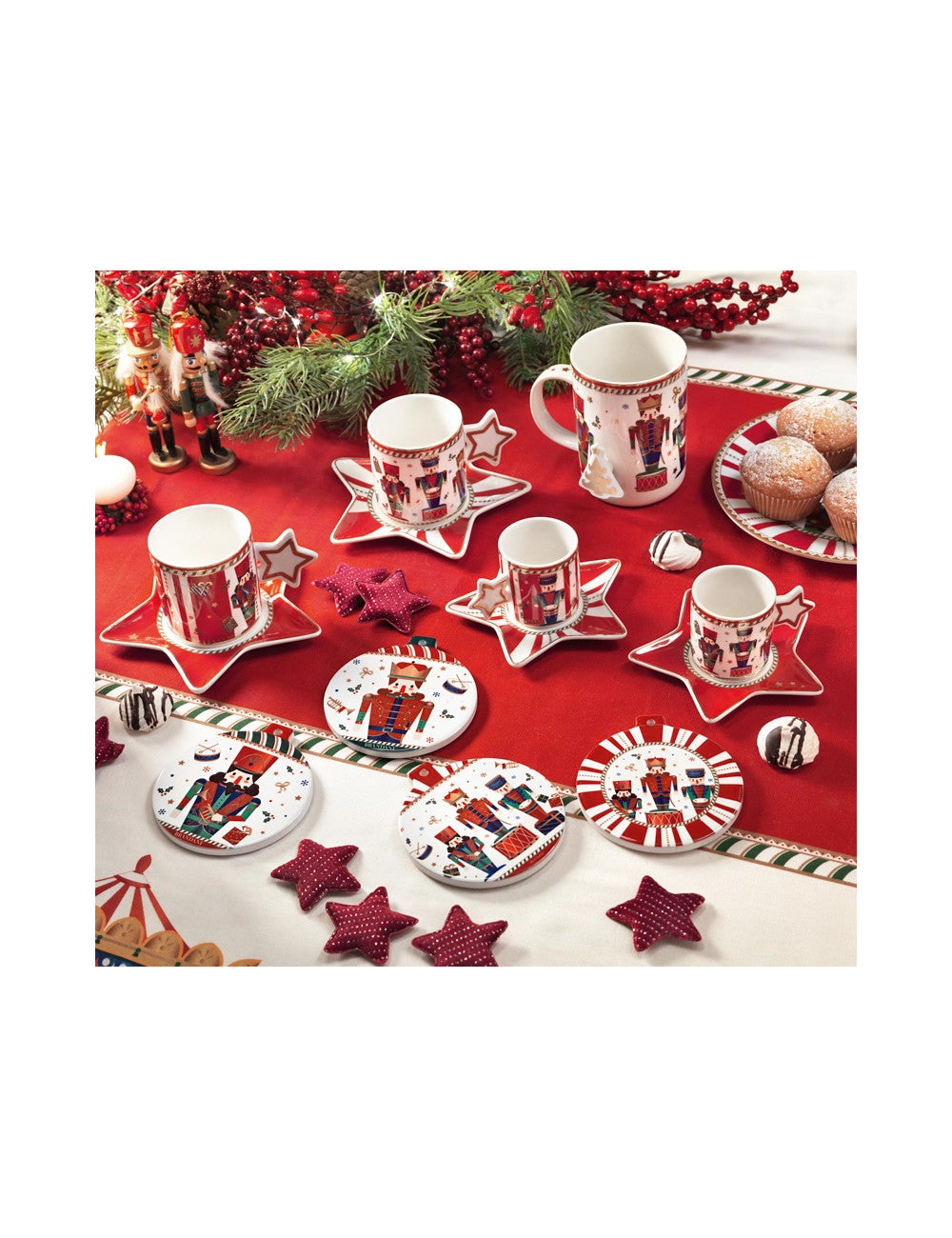 TAZZA LO SCHIACCIANOCI SET 2 PZ NEW BONE   CHINA