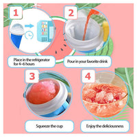 Trade Shop - Tazza Per Granita Di Ghiaccio Magica Congelata Rapida In Silicone Con Cucchiaino -