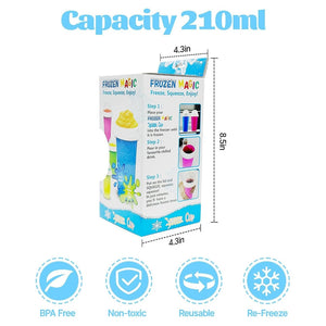 Trade Shop - Tazza Per Granita Di Ghiaccio Magica Congelata Rapida In Silicone Con Cucchiaino -