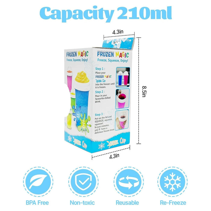 Trade Shop - Tazza Per Granita Di Ghiaccio Magica Congelata Rapida In Silicone Con Cucchiaino -