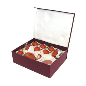 Tazza the con teiera e lattiera 9 pezzidecoro bambù arancione