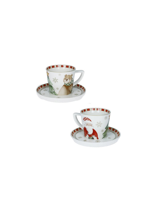 TAZZINA CAFFE' RACCONTI SET 2 PZ NEW BONE   CHINA