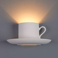 *STOCK* Applique In Gesso Ceramico TAZZINA 280x140x150mm 40W G9 IP20