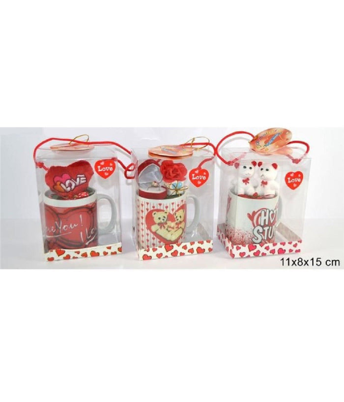 Tazzone Tazza Con Idee Regali San Valentino 11x8x15cm Confezione In Vari Modelli         