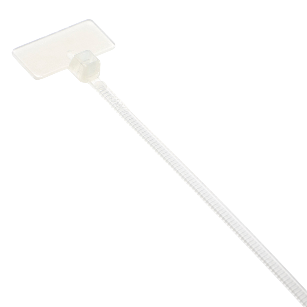 Elematic fascette con targhetta esterna per cablaggio confezione da 100 pezzi *** dimensioni 2,5 x 210 millimetri, co...