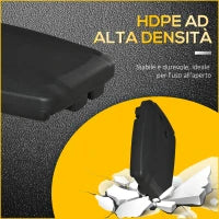 Base per Ombrellone a Braccio Riempibile fino a 75 kg con Base a T Inclusa, 80x60x17 cm, Nero