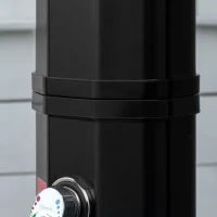 Doccia Solare Riscaldata 55° per Esterno con Serbatoio da 35 Litri e Miscelatore, Nero