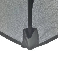 Ombrellone da Giardino Inclinabile 2.3x2m con Apertura a Manovella e 6 Stecche, Grigio