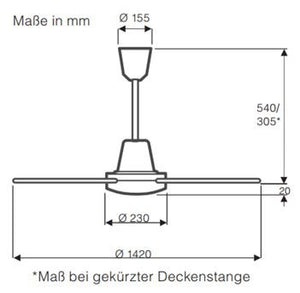 TDAX 1400 I IPX5, Ventilatore senza Luce, CasaFan