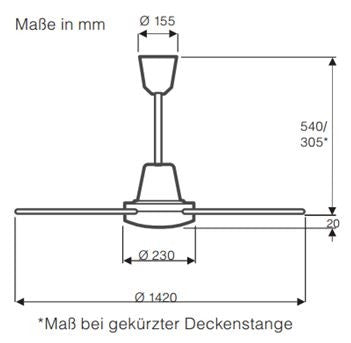 TDAX 1400 I IPX5, Ventilatore senza Luce, CasaFan