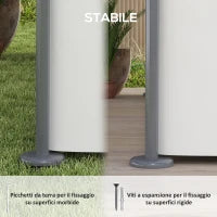 Gazebo da Giardino 3x4 m con Tende Rimovibili, Doppio Tetto e Struttura in Metallo, Crema