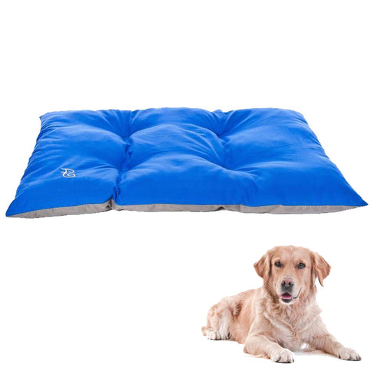 Cuscino per cani bicolor x-large lunghezza 120 cm colore blu-beige