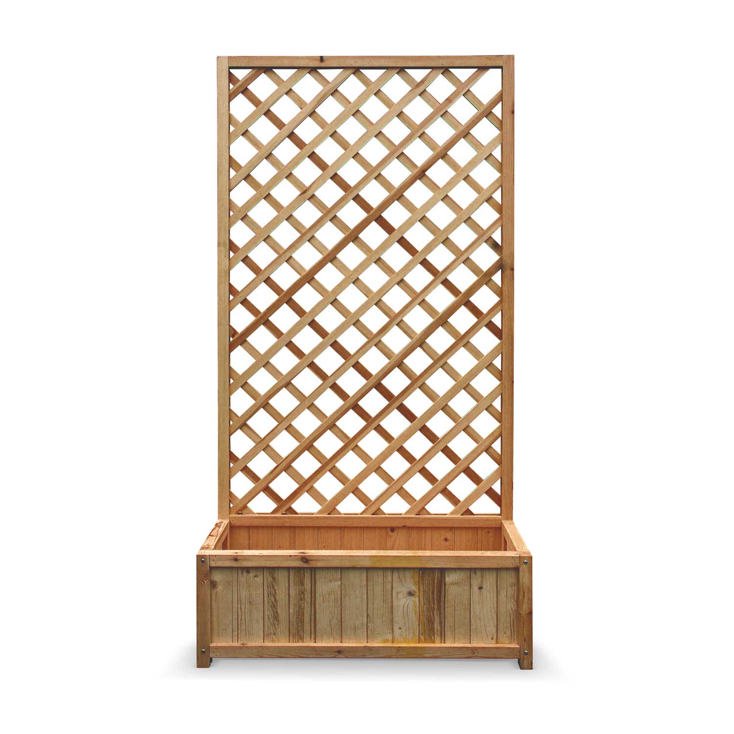 Dorothy - Fioriera in legno di cedro impregnato con spalliera H180 cm - ebony