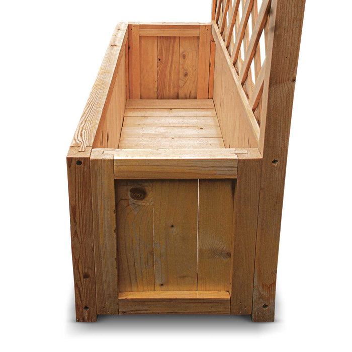 Dorothy - Fioriera in legno di cedro impregnato con spalliera H180 cm - ebony