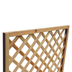 Dorothy - Fioriera in legno di cedro impregnato con spalliera H180 cm - ebony