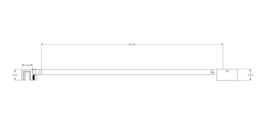 LANERI BRACCIO DI SUPPORTO A SNODO PER WALK IN CM 140 ACCORCIABILE PER VETRO 8MM