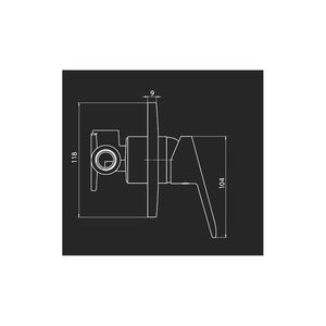 Tecom serie timeless miscelatore per doccia ad incasso monocomando finitura cromata lucida