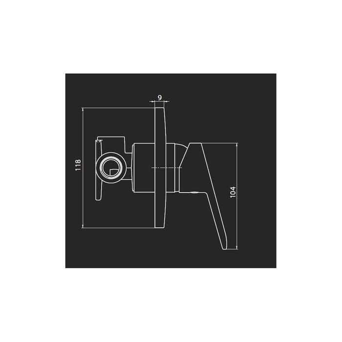 Tecom serie timeless miscelatore per doccia ad incasso monocomando finitura cromata lucida