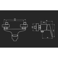 Tecom serie timeless miscelatore per doccia esterno monocomando finitura cromata lucida