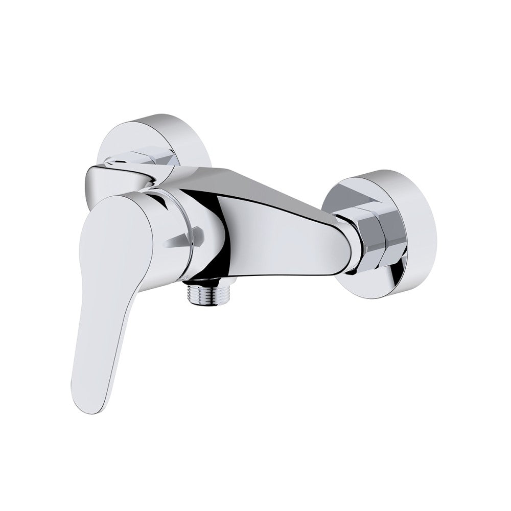 Tecom serie timeless miscelatore per doccia esterno monocomando finitura cromata lucida