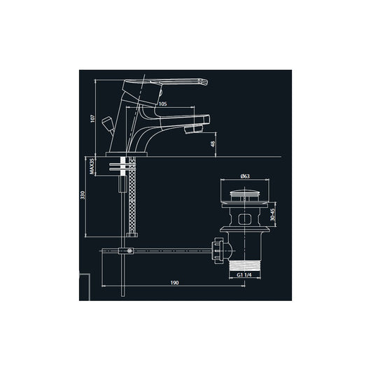 Tecom serie timeless miscelatore per lavabo monocomando finitura cromata lucida