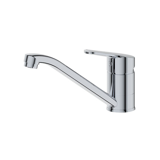 Tecom serie timeless miscelatore per lavello canna bassa monocomando finitura cromata lucida