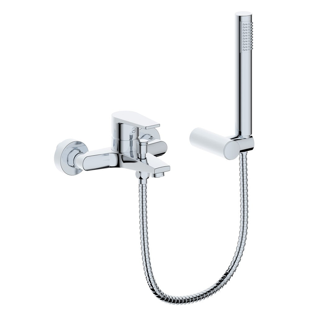 Tecom serie timeless miscelatore per vasca esterno monocomando finitura cromata lucida