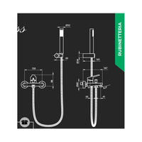Tecom serie timeless miscelatore per vasca esterno monocomando finitura cromata lucida