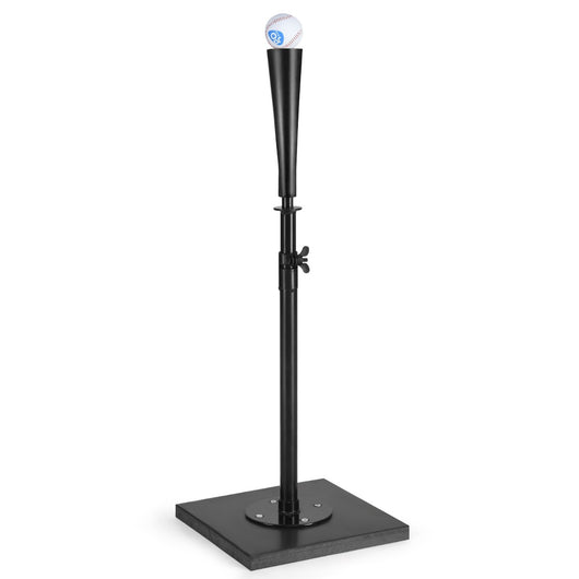 Supporto portatile per battuta con base stabile e gomma superiore, Tee da battuta da baseball per allenamento colpire la palla-Ricreazione outdoor