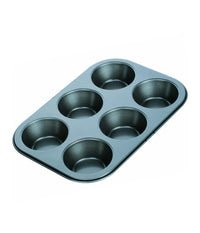 Teglia Antiaderente Sforna Muffin Cupcake Pirottini 6 Posti Dimensione 19x27cm         