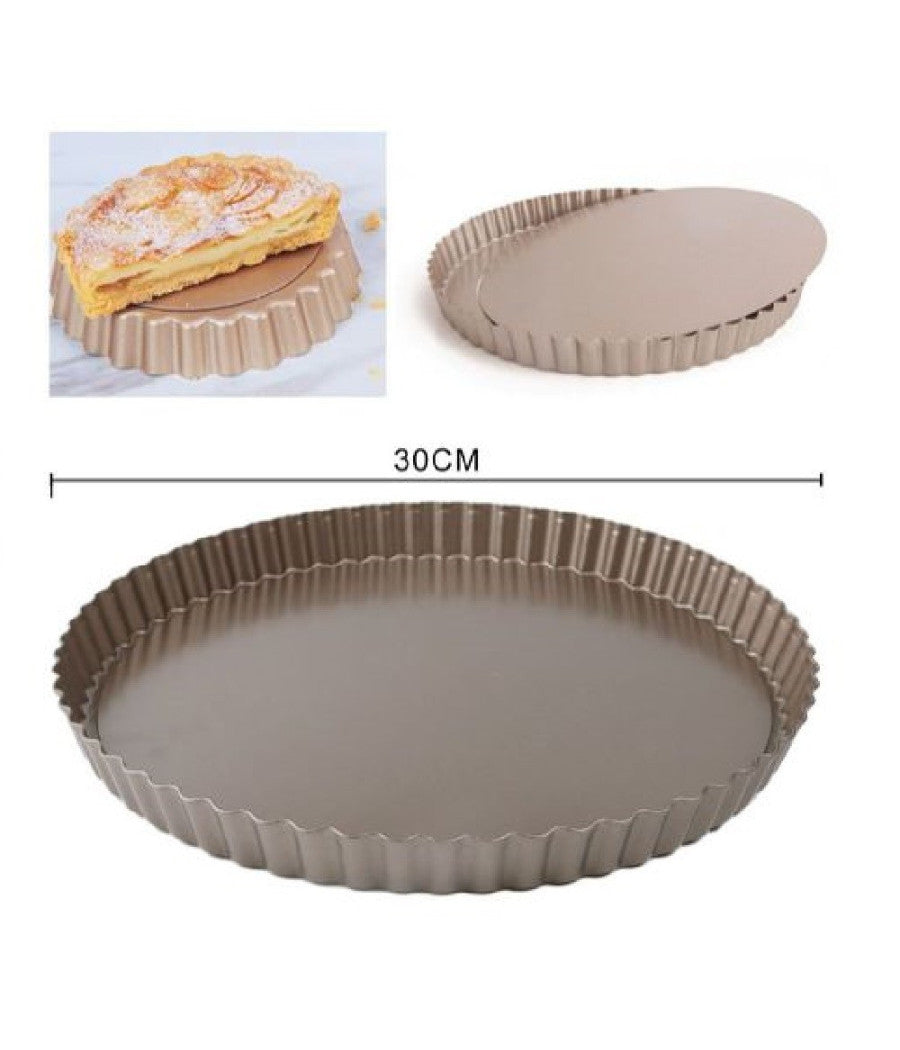 Teglia Da Forno Per Crostate Torte Dolci Stampo Con Base Removibile 30 Cm 98661         