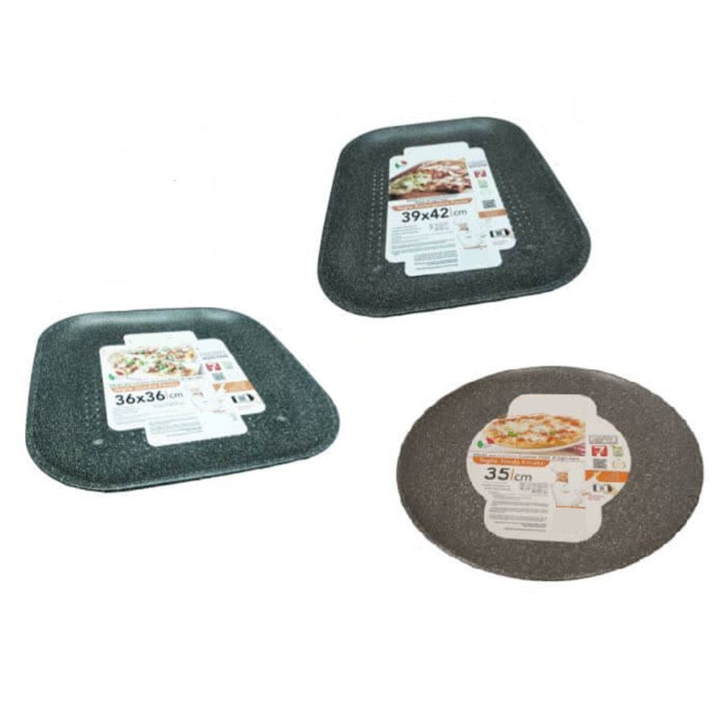 Trade Shop - Teglia Pizza Forata Ruoto In Alluminio Con Rivestimento Antiaderente In Varie Forme -