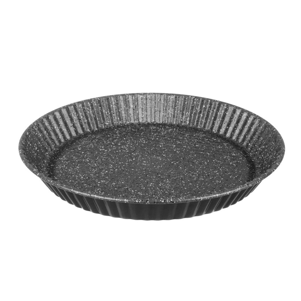Trade Shop - Teglia Stampo Crostata Tonda Con Bordo Festonata ø28-32 Cm Antiaderente Antigraffio -