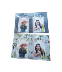 Tela Pannello Con Mollette Appendi Memo 2 Foto Porta Portafoto Cornice         