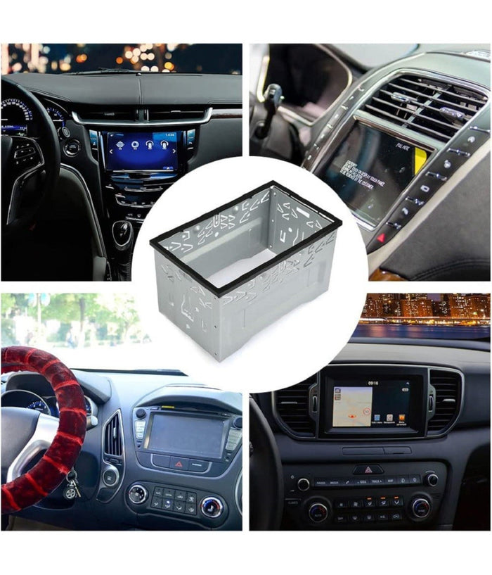 Telaio Montaggio Per Autoradio In Metallo Universale 2 Din Gps Lettore Dvd Auto         