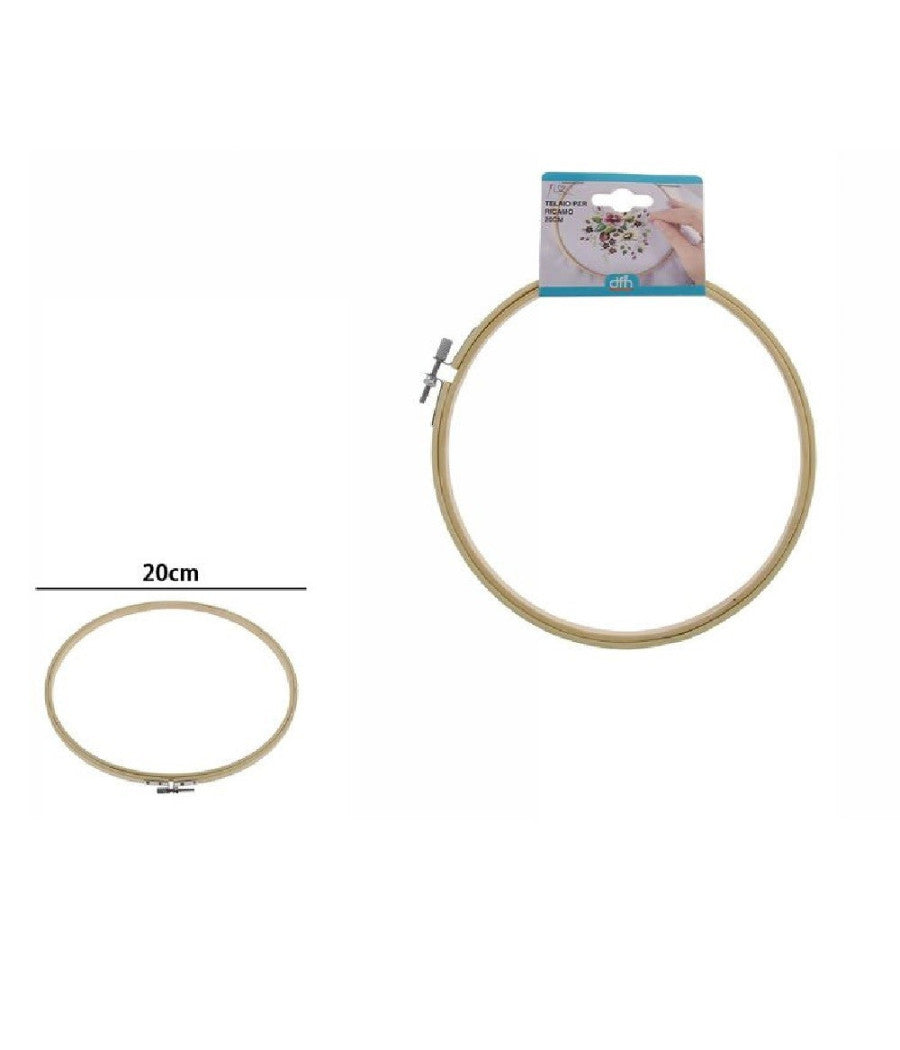 Telaio Per Ricamo In Legno Tondo Con Fibbia Metallo Accessori Cucito 20cm 53549a         