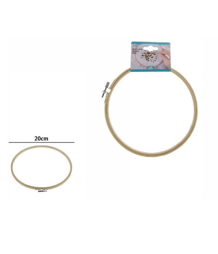 Telaio Per Ricamo In Legno Tondo Con Fibbia Metallo Accessori Cucito 20cm 53549a         