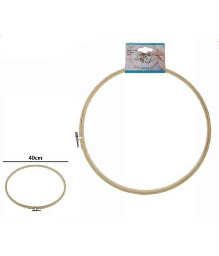 Telaio Per Ricamo In Legno Tondo Con Fibbia Metallo Accessori Cucito 40cm 53553a         