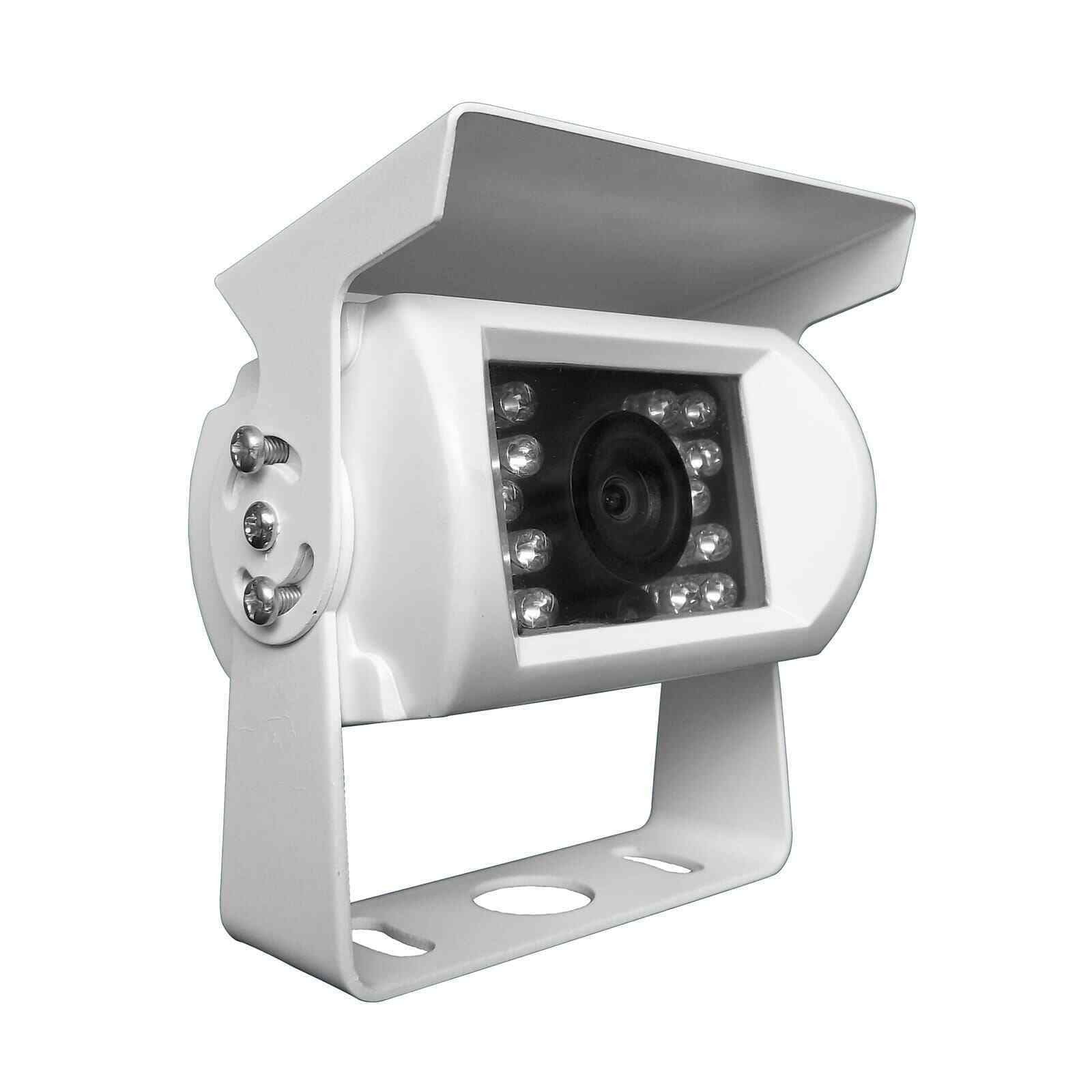 Telecamera BIANCA Retromarcia AUTO a Colori Videosorveglianza 18 LED Visione NOTTE CAMION Camper - ZENCOCCO